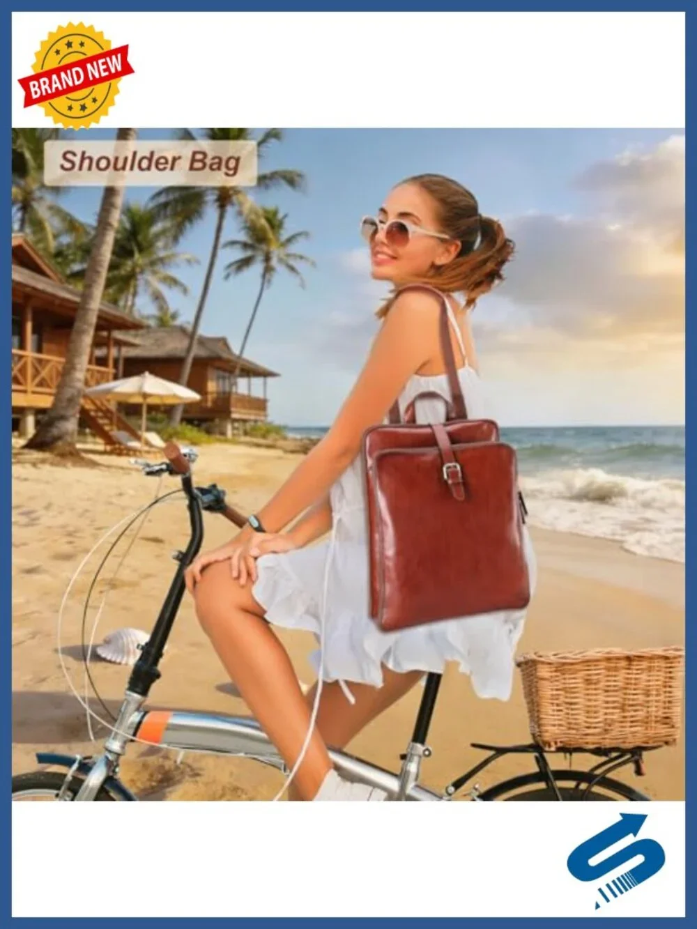 Women's Italian Full Grain Leather Convertible Backpack Purse Laptop Travel